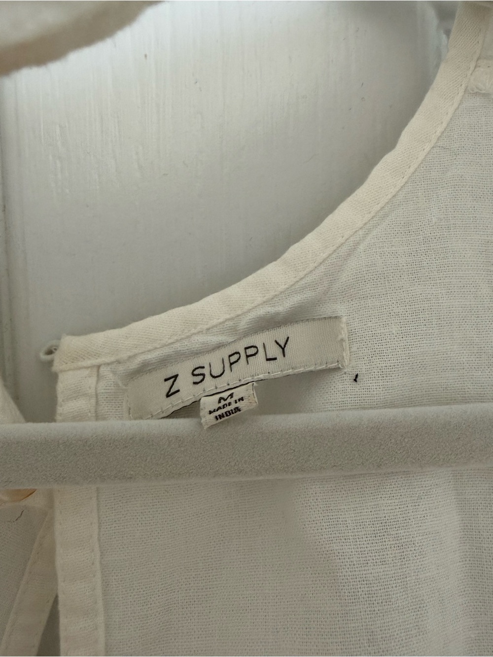 Z Supply White Set: Long Sleeve M with a Linen Tunic Top w/ Matching S Shorts - Picture 3 of 5